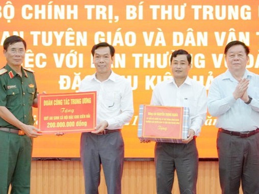 Đồng chí Nguyễn Trọng Nghĩa thăm, làm việc tại đặc khu Kiên Hải, tỉnh An Giang