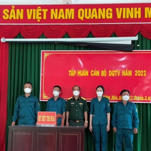 Ban CHQS Huyện Kiên Hải Tổ Tập Huấn Cán Bộ Dân Quân Tự Vệ Năm 2022